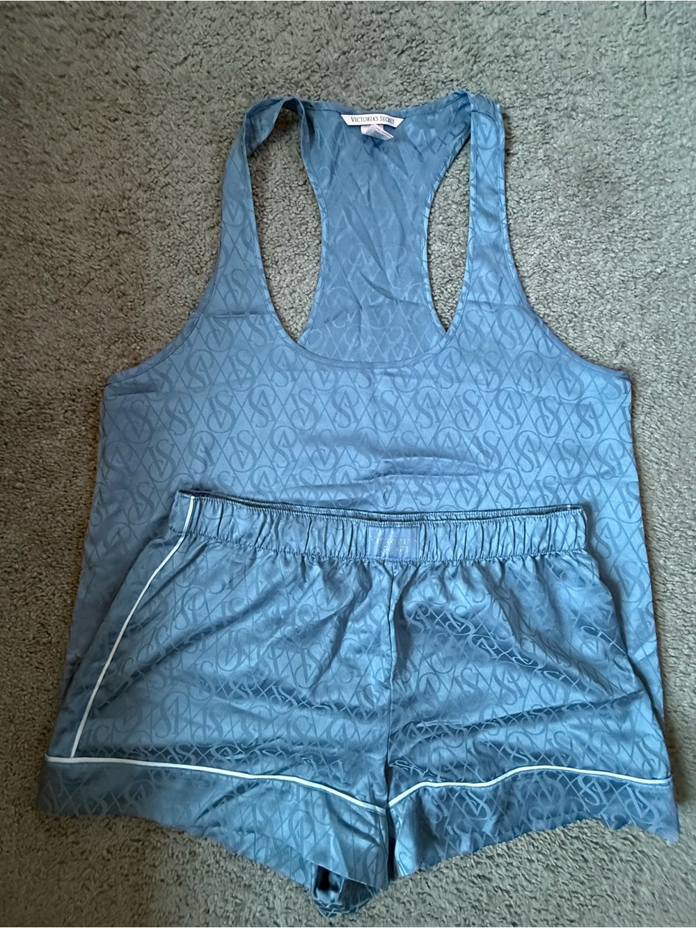 NWOT Victoria's Secret Satin Pajamas Shorts Set Size Medium